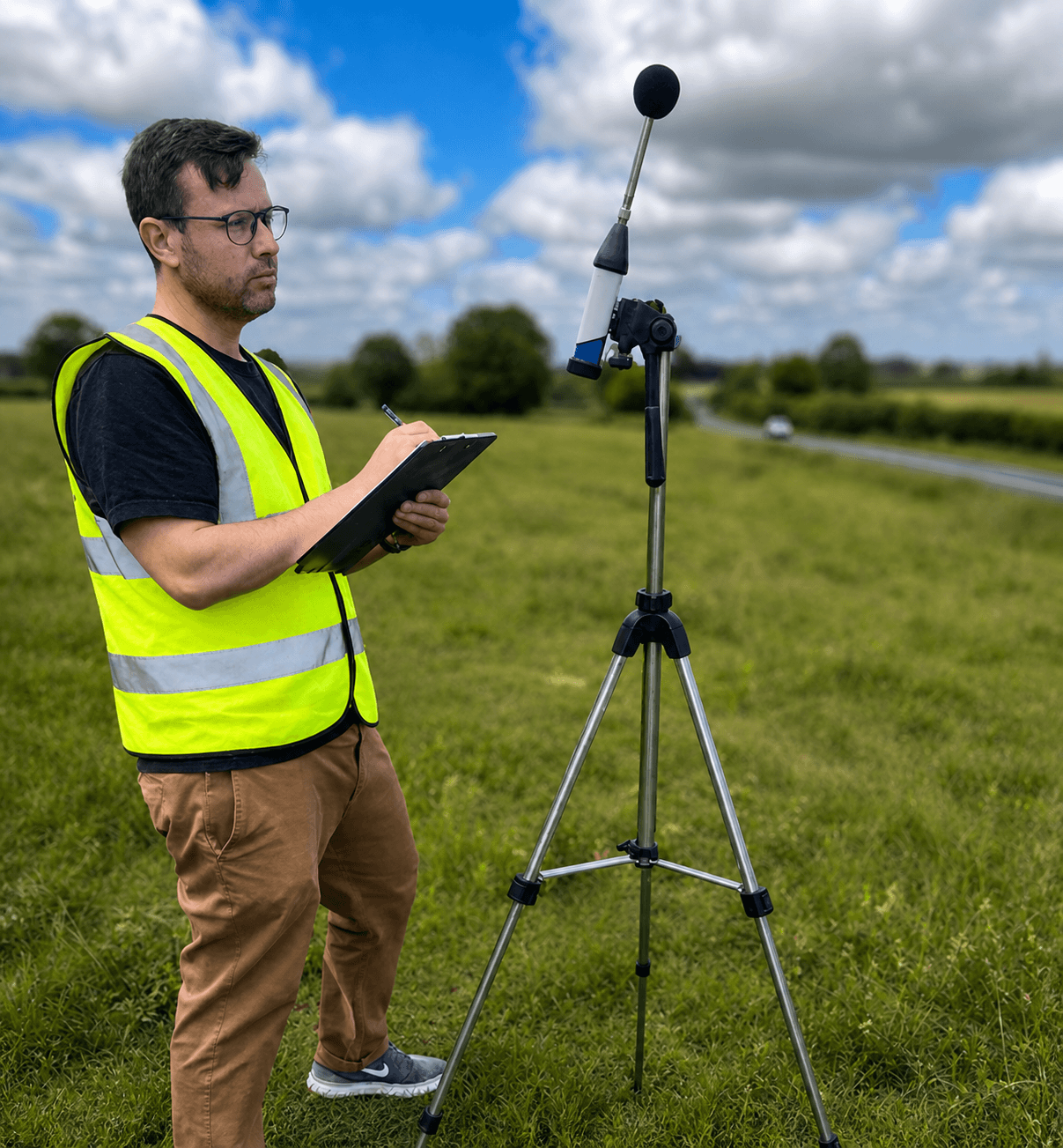 Noise monitoring survey on site